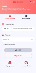 login dg club